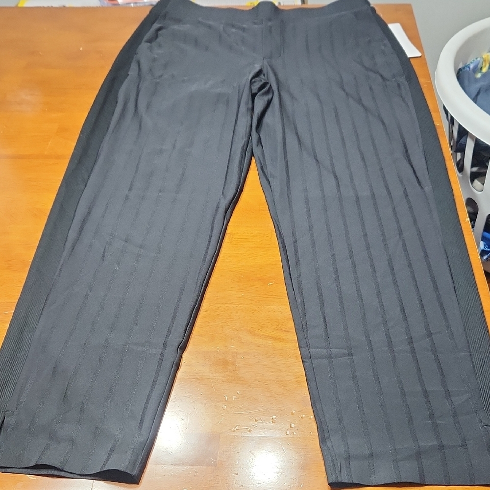 Athleta Women's Black Striped Trousers